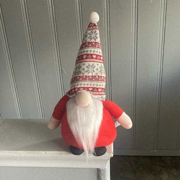 NWT- 16” Adorable Red- White, Red & Gray ❄️ Hat- Holiday Gnome Decoration - Picture 12 of 16